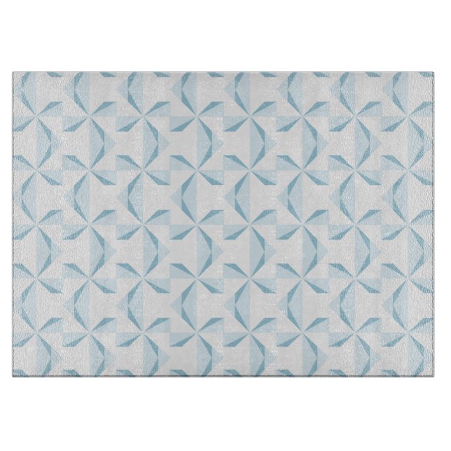 Sky Blue Pinwheels Cutting Board (Front)
