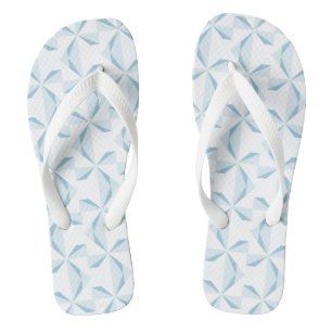 Sky Blue Pinwheels Flip Flops