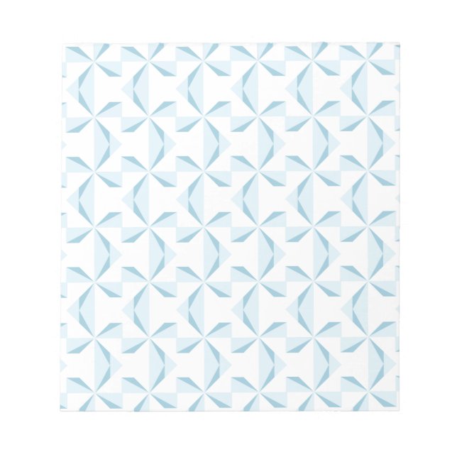 Sky Blue Pinwheels Scrapbook Paper Notepad (Front)