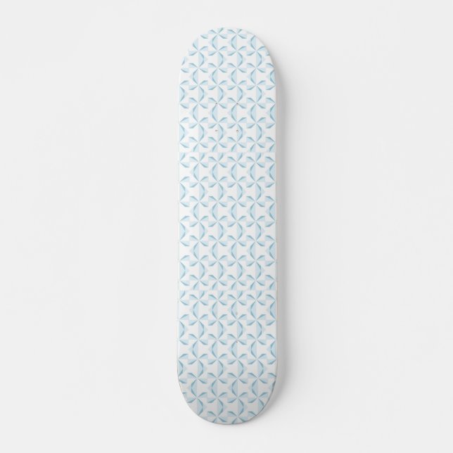 Sky Blue Pinwheels Skateboard (Front)