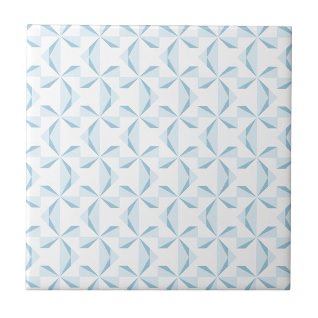 Sky Blue Pinwheels Tile (Front)
