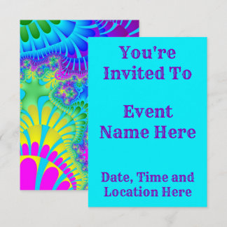 Sky Blue Rainbow Melt Invitation