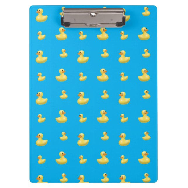 Sky blue rubber duck pattern clipboard (Front)