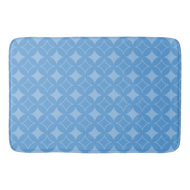 sky blue shippo pattern bath mat (Front)