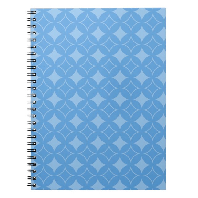 Sky blue shippo pattern notebook (Front)