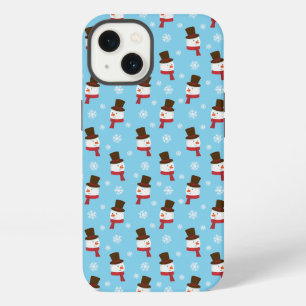 Sky Blue Snowman Phone Case