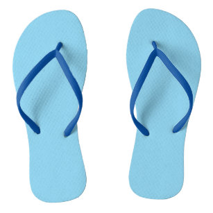 Sky Blue Solid Colour Flip Flops