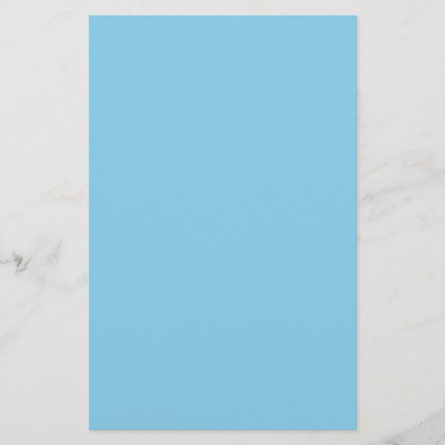 Sky Blue Solid Colour Stationery (Front)