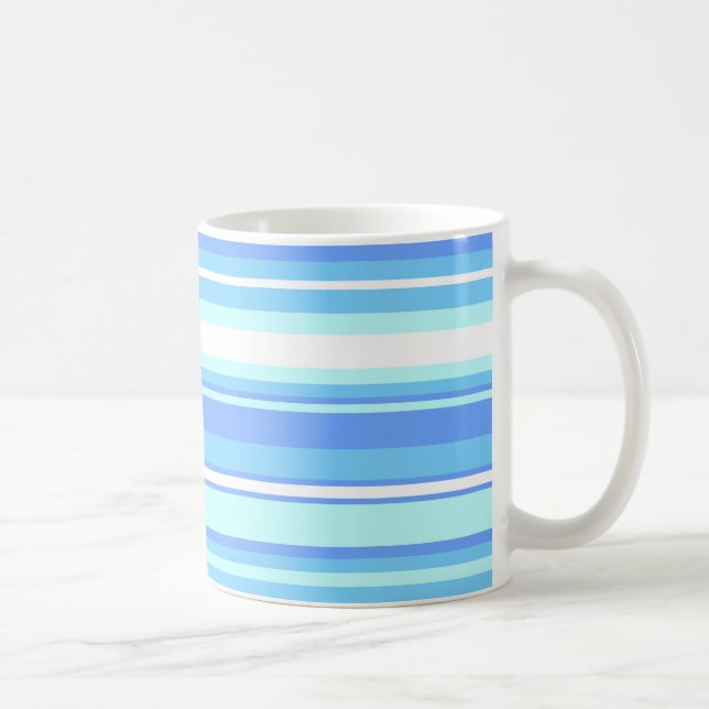 Sky blue stripes coffee mug (Right)