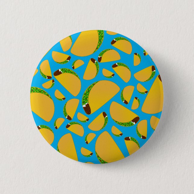 Sky blue tacos 2 inch round button (Front)