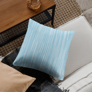 Sky Blue textured Ocean Inspired Throw Pillow