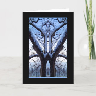 Sky Blue Tree Design Card