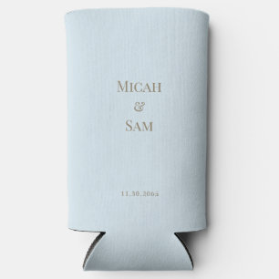 Sky Blue We Did the Dang Thing Wedding Seltzer Can Cooler