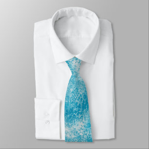 Sky Blue & White Coral Texture Tie