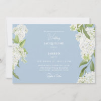 Sky Blue White Hydrangeas Wedding 