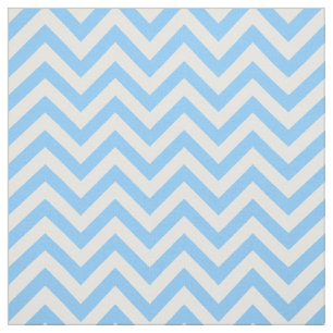 Sky Blue White LG Chevron ZigZag Pattern 12I Fabric