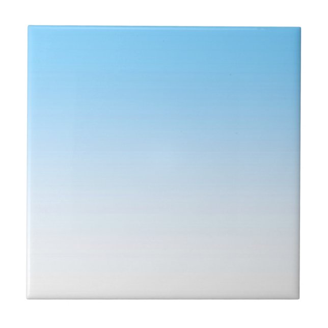 Sky Blue White Ombre Tile (Front)