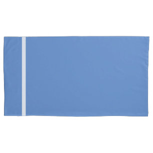 Sky Blue White Stripe Trim  Pillowcase