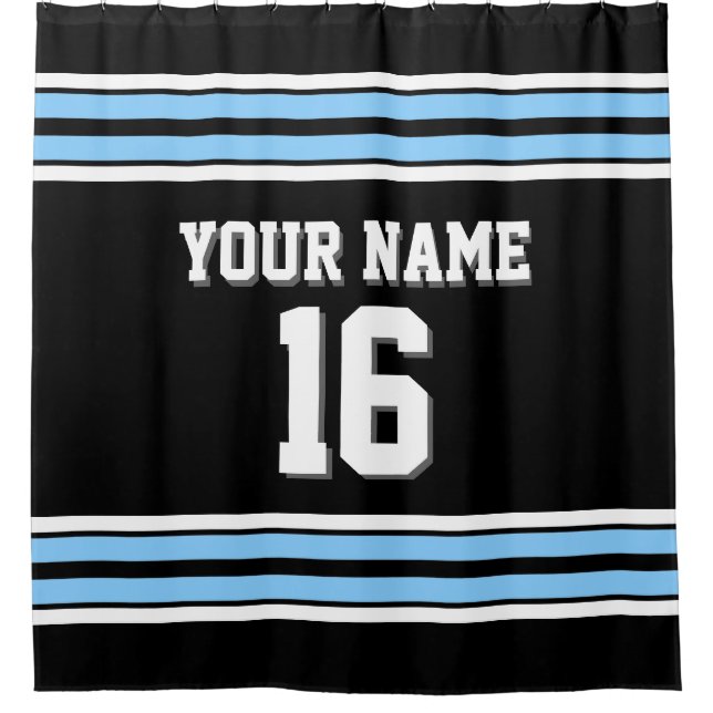 Sky Blue White Stripes Sports Jersey (Front)