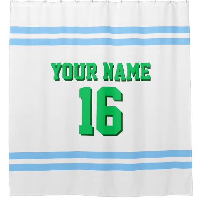 Sky Blue White Stripes Sports Jersey (Front)