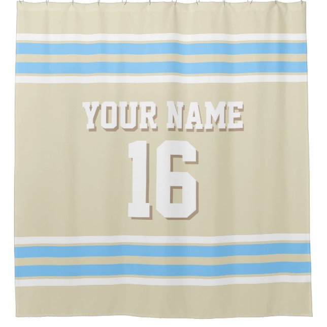 Sky Blue White Stripes Sports Jersey (Front)