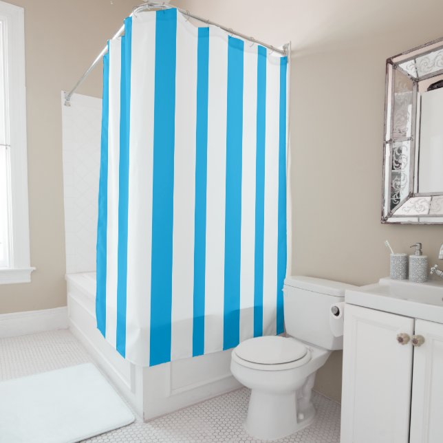 Sky Blue White Summer Stripes (In Situ)