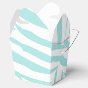 Sky Blue White Zebra Animal Favor Box
