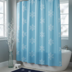 Sky Blue Winter Snowflakes