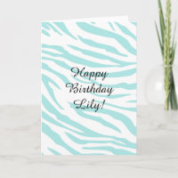 Sky Blue Zebra Print