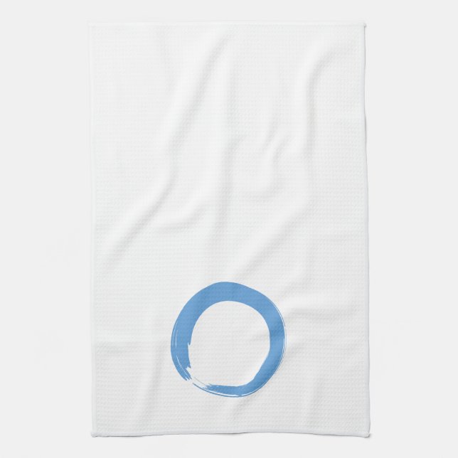 Sky Blue Zen Symbol Kitchen Towel (Vertical)