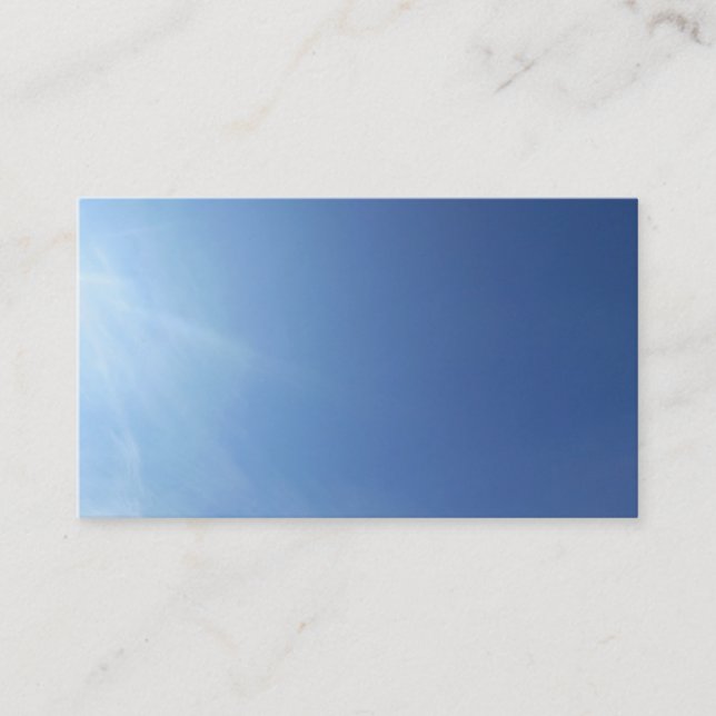 Sky Cloud Blue Plain Classic Nature Business Cards (Front)