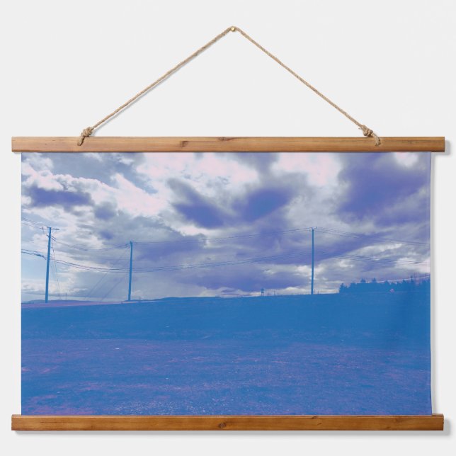Sky Clouds Colorburn Hanging Tapestry (Front)