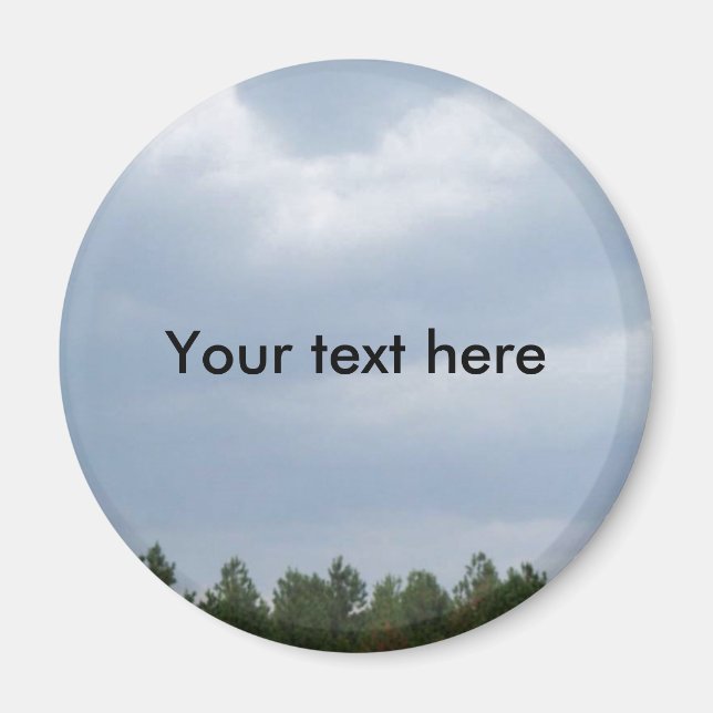 Sky & Clouds Magnet (round) (Front)