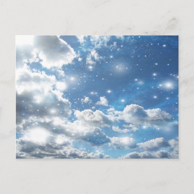 Sky Clouds Sparkles Postcard (Front)