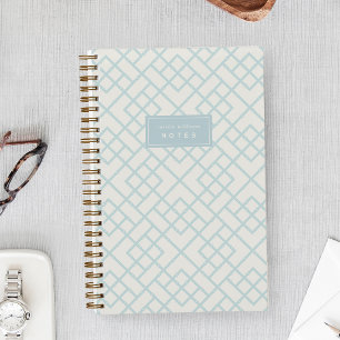 Sky   Coastal Bamboo Trellis Personalized Notebook