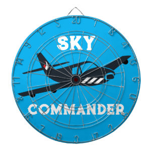 Sky Commander Typography, Airplane Flying,Aviation Dartboard