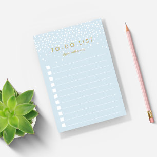Sky   Confetti Dots Personalized To-Do List Post-it Notes