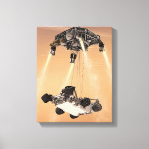 Sky Crane Maneuver During Curiosity's Mars Descent Canvas Print
