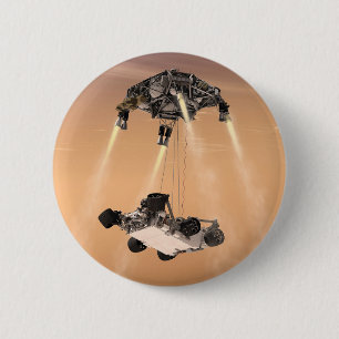 Sky Crane Manoeuvre During Curiosity's Mars Descen 2 Inch Round Button
