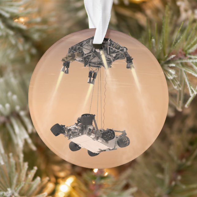 Sky Crane Manoeuvre During Curiosity's Mars Descen Ornament (Tree)