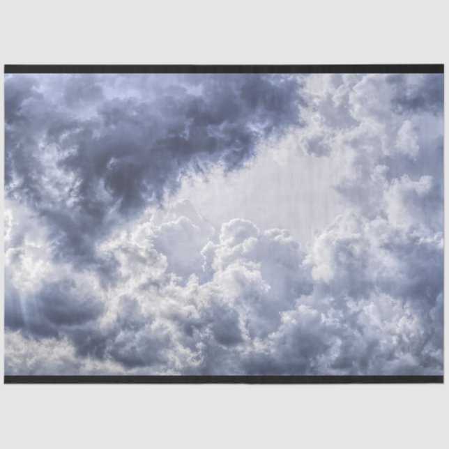 Sky Cumulus Clouds Decoupage Tissue Paper (Front)
