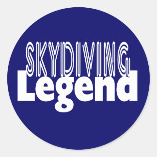 Sky Diving Legend Classic Round Sticker