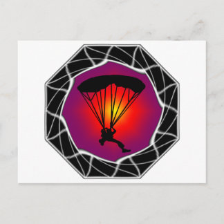 SKY DIVING READY POSTCARD