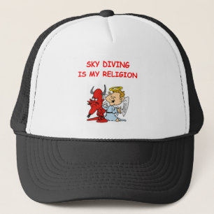 sky diving trucker hat