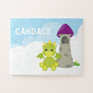 Sky Dragon Kid's Personalized Jigsaw Puzzle