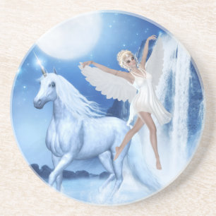 Sky Faerie Asparas and Unicorn Coaster