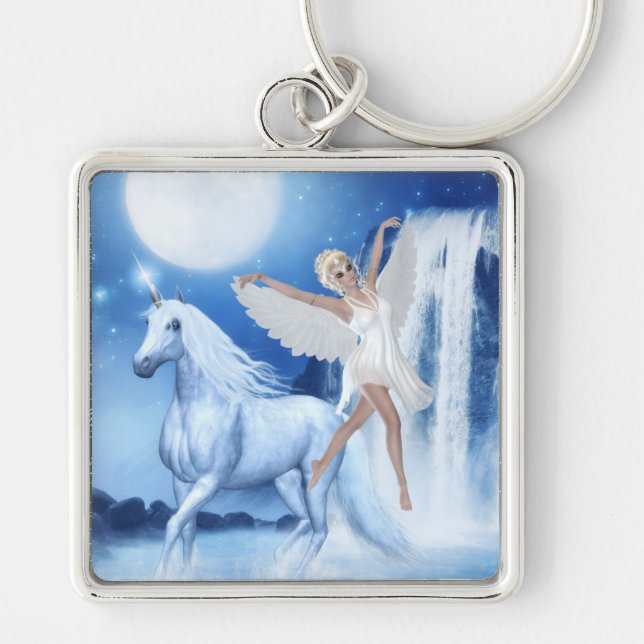 Sky Faerie Asparas and Unicorn Keychain (Front)