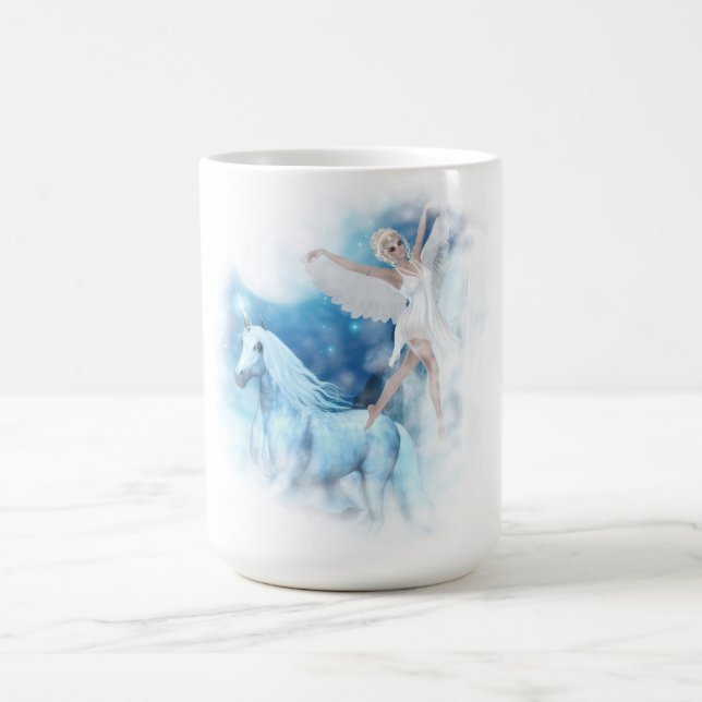 Sky Faerie Asparas and Unicorn Vignette Coffee Mug (Center)