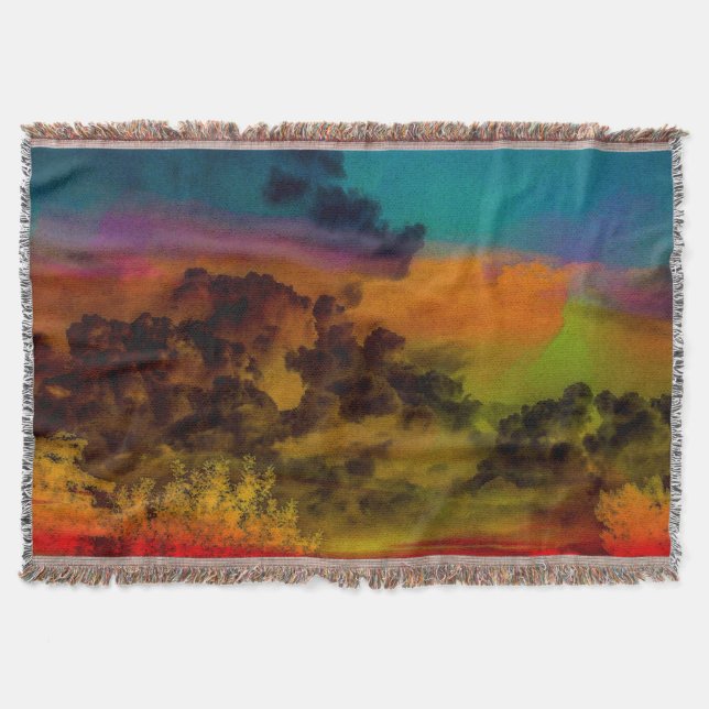 Sky Fantasy Throw Blanket (Front)