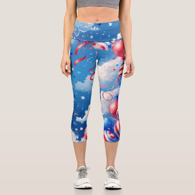 Sky Full of Freedom Capri Leggings (Front)